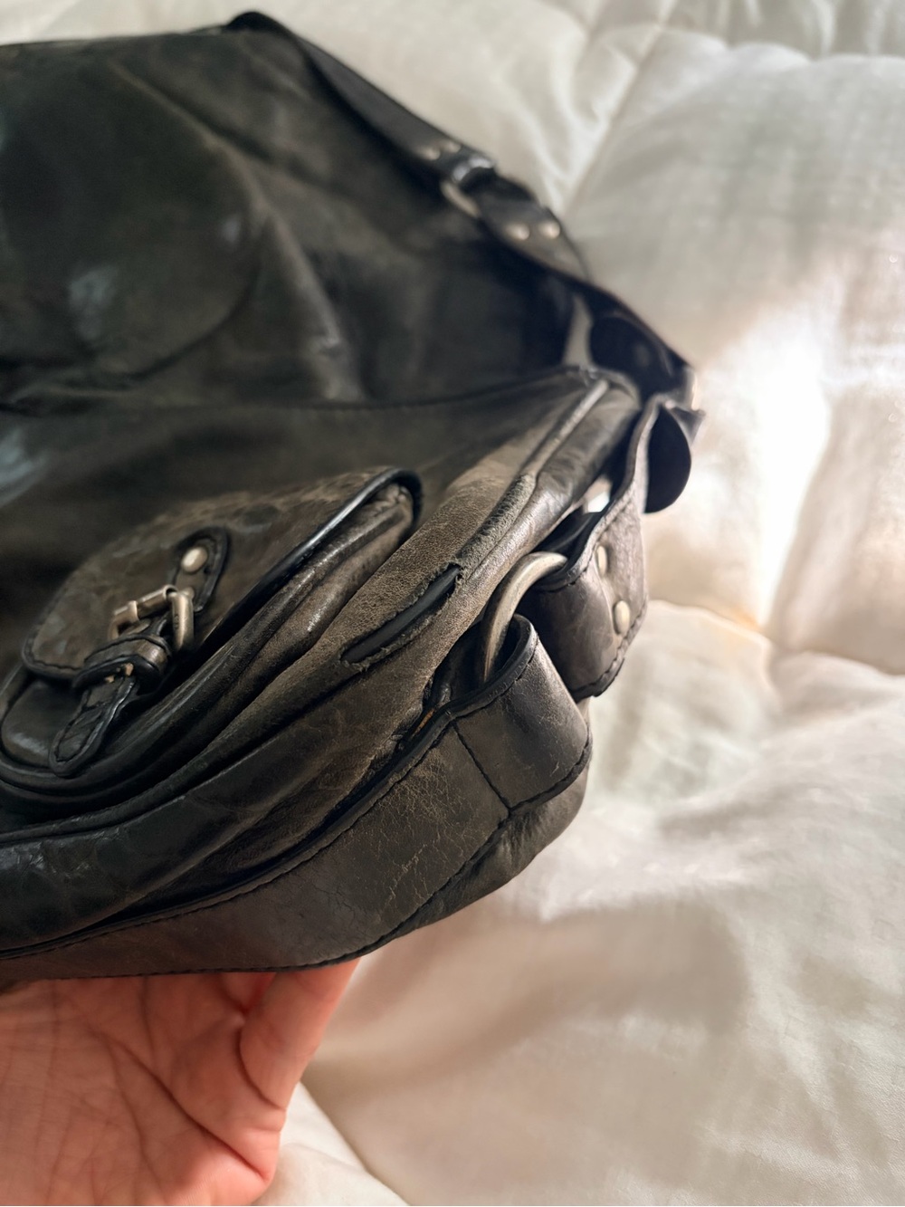 Dior Vintage Distressed Gaucho Saddle Bag - Picture 3 of 6